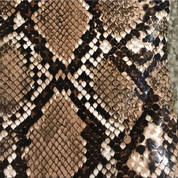 Snake Vegan Leather Lace Up Sexy Stiletto Boots - Picture 3 of 7